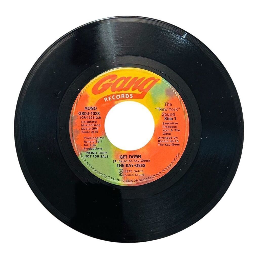 The Kay-Gees "Get Down" 7" Vinyl 45 RPM Promo Funk Disco Single 1975